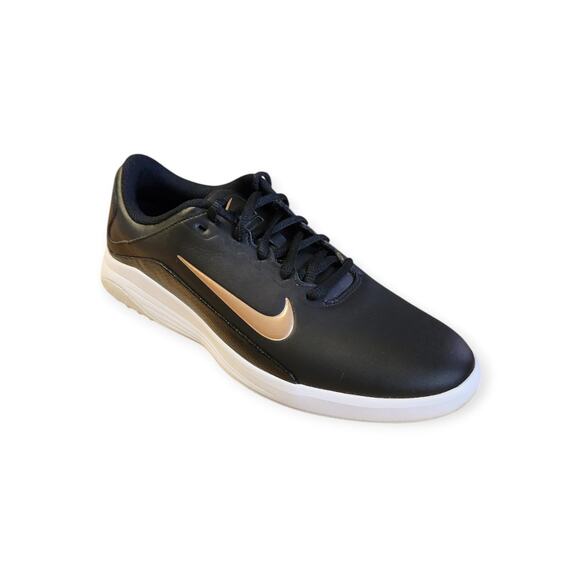 Nike Shoes - NEW Nike Vapor Fitsole Golf Sneaker Shoes Black Gold Vegan Leather Women 9